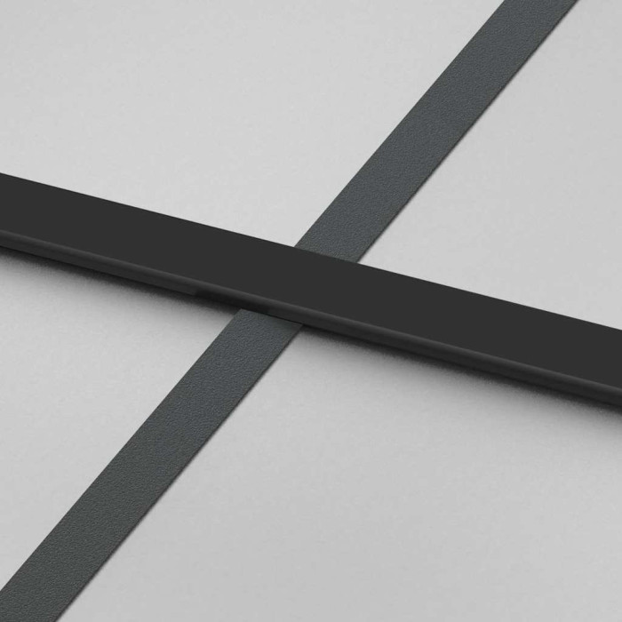 Drsna vrata črna 102,5x205 cm kaljeno steklo in aluminij